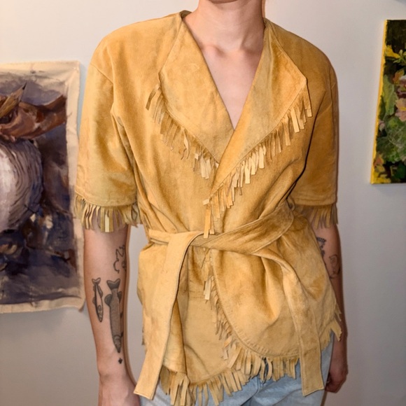 90s Danier Boho Fringe Women's Jacket - Picture 3 of 6